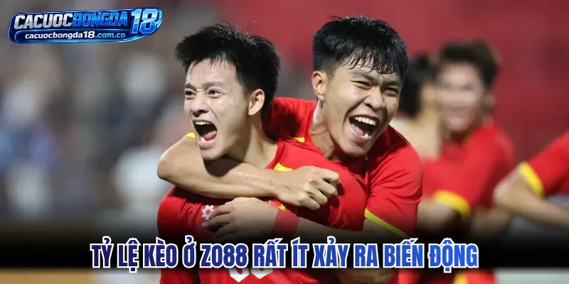 Tỷ lệ kèo ở Zo88 rất ít xảy ra biến động